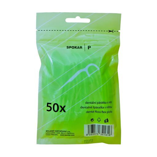 Зубна нитка-флос SPOKAR P Dental Floss Picks, 50 шт. | Зображення 1