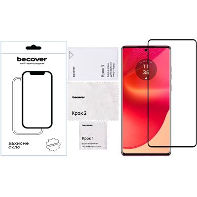 Стекло защитное BeCover Motorola Edge 50 Fusion Black (712344) | Зображення 1