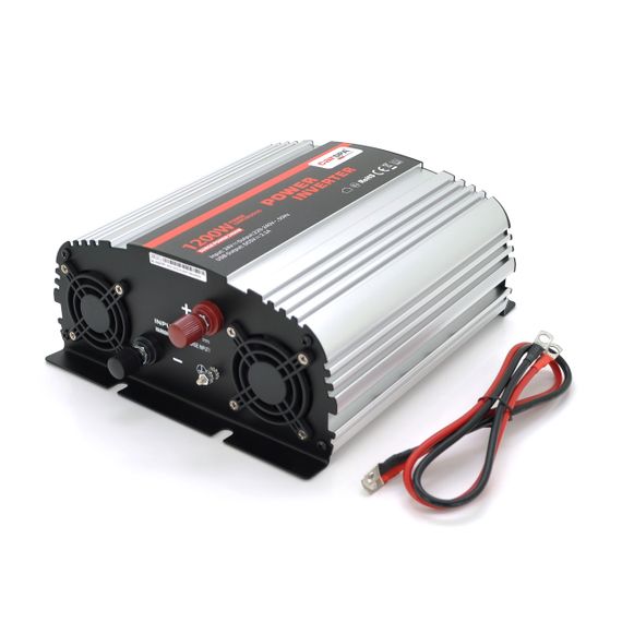 Инвертор напряжения Carspa-1200-242 1200Вт, 12/220V, approximated, 2Shuko, USB | Зображення 1