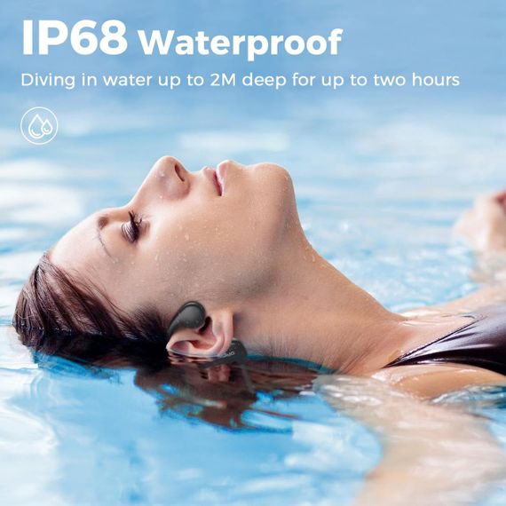 Навушники AHEYE з кістковою провідністю, водонепроникні IP68, з MP3-плеєром 32 ГБ для плавання | Зображення 3