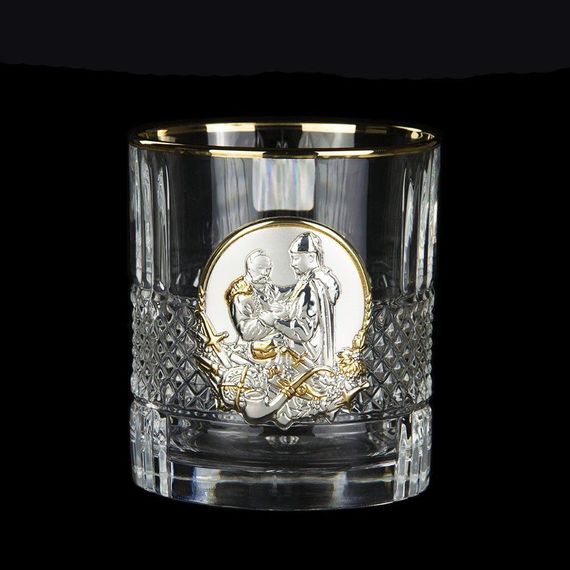 Набір із бюстом Т.Г. Шевченко, 6 келихів з козаками, бюст на мармурі, срібло | Зображення 5