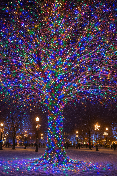 Гірлянда Різдвяна фея вулична 100 м 1000 LED білий провід Мультиколір CF1000L100MWML | Зображення 5