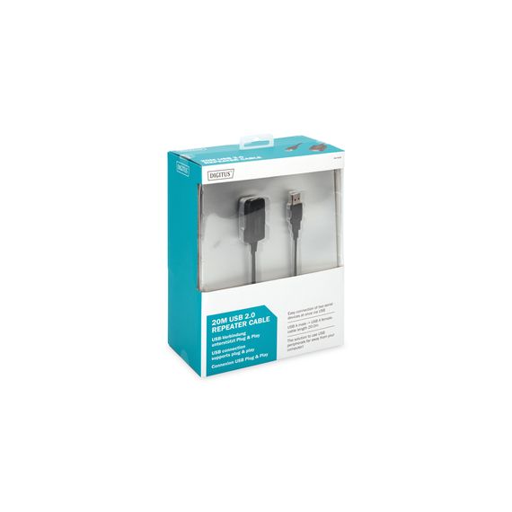 Дата кабель USB 2.0 AM/AF 20.0 m active Digitus (DA-73102) | Зображення 4