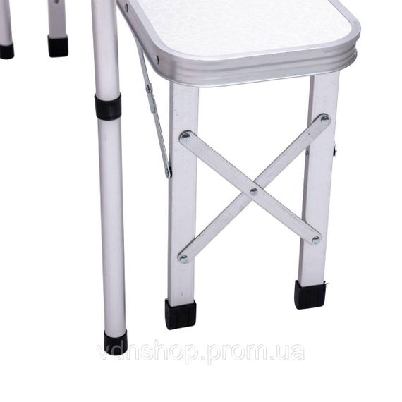 Комплект туристической стол + 2 лавочки складная мебель Белый Lugi JY-9060W | Зображення 6
