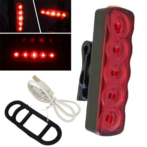 Велоліхтар XFL-101-5LED (red) з акумулятором | Зображення 1