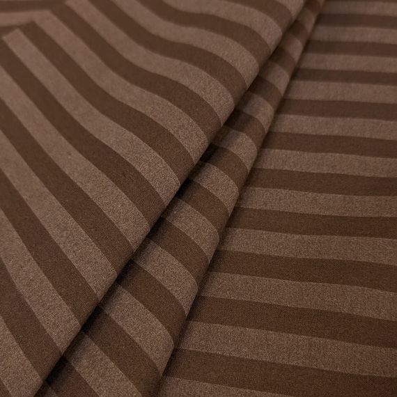 Постільна білизна Love You Бязь Gold Смужка Шоколад Двоспальні | Зображення 1