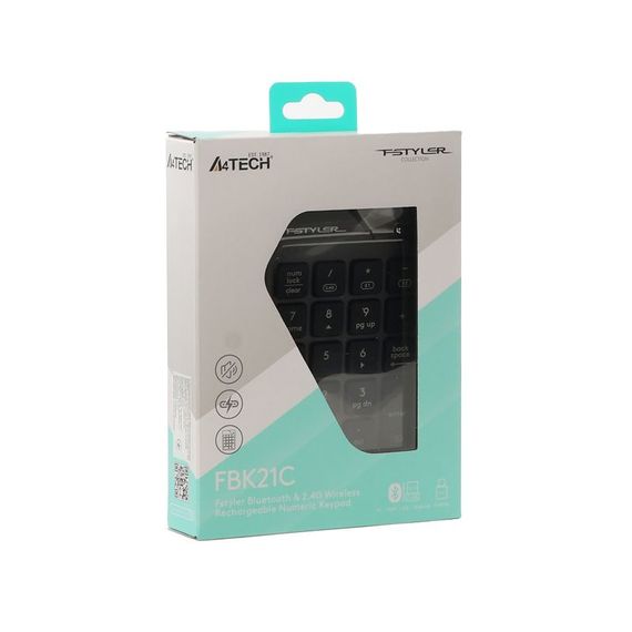 Клавіатура цифрова бездротова A4-Tech FBK21C (Smoky Grey), колір сірий | Зображення 9