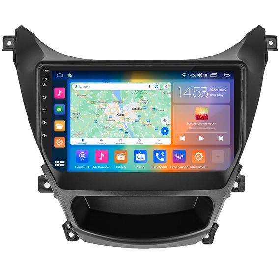 Штатна магнітола Lesko для Hyundai Elantra V (MD) Рестайлинг 2013-2016 9" 4/64Gb CarPlay 4G Wi-Fi GPS Prime