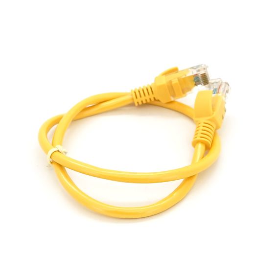 Патч-корд литой RITAR,UTP,RJ45,Cat.5e,0.25m,желтый,Cu (медь) | Зображення 1