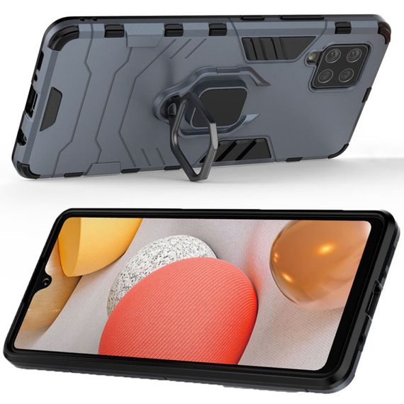 Протиударний чохол з підставкою (Ударостійкий) для Samsung Galaxy A42 5G Grey | Зображення 3