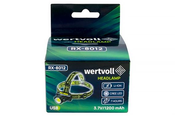 Фонарь налобный Vertvoll - 2LED (1COB) x 3Вт x 4 режима Li-ion | Зображення 6