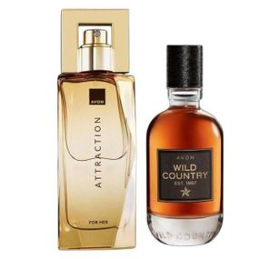 Парфюмерный набор для него и нее Avon Wild Country 75 мл + Attraction для Нее 50 мл