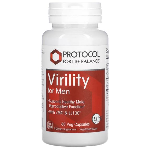 Комплекс для профілактики репродуктивної функції у чоловіків Protocol for Life Balance Virility For Men 60 Veg Caps