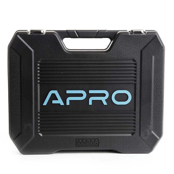 Набір насадок і інструментів CrV 1⁄4, 1⁄2 (90Т) (100 шт.) APRO 2514001 | Зображення 3