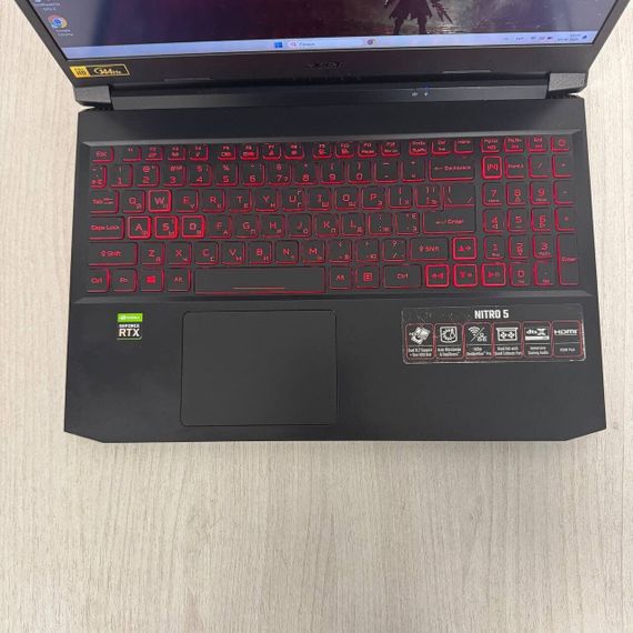 Игровой ноутбук Б-класс Acer Nitro 5 AN515-57 / 15.6" (1920x1080) IPS / Intel Core i5-11400H (6 (12) ядер по 2.7 - 4.5 GHz) / 16 GB DDR4 / 256 GB SSD + 1000 GB HDD / nVidia GeForce RTX 3050, 4 GB GDDR6, 128-bit / HDMI / WebCam б/у | Зображення 2