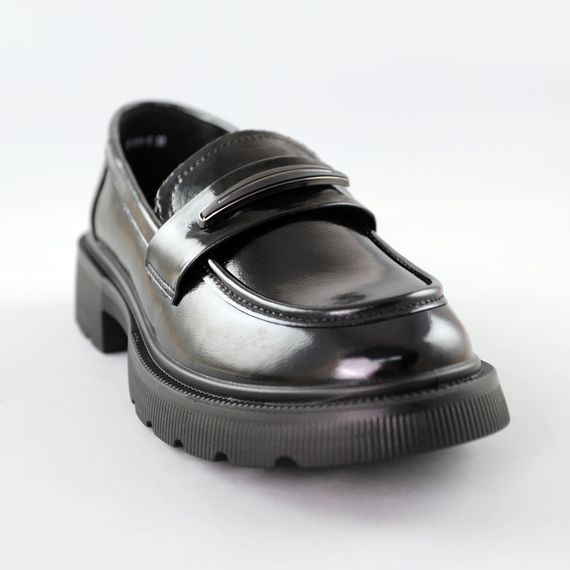 Лофери жіночі шкіряні 591619 Чорні 36 37 38 39 40 41 | Зображення 1