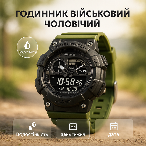 Водонепроницаемые электронные часы SKMEI 2403AG, Часы спортивные спорт Лучшие тактические RI-10