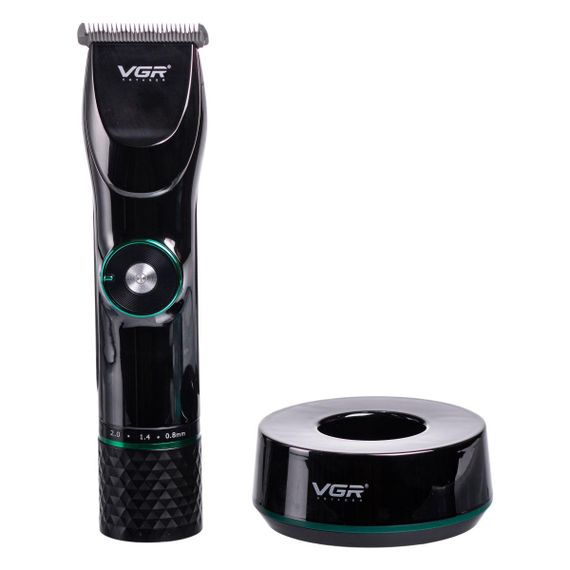 Профессиональная машинка для стрижки волос и бороды с LED-дисплеем и подставкой VGR V-256 | Зображення 2