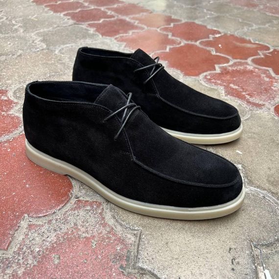 Замшеві черевики — лофери утеплені байкою 49 розмір | Зображення 2