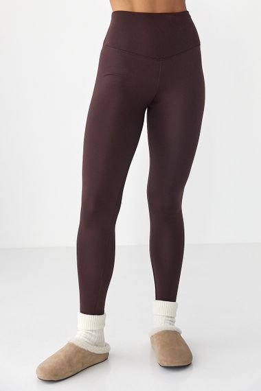 Утеплені еластичні лосини Oysho - коричневий цвет, S (є розміри)