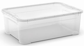 Контейнер для хранения пластиковый с крышкой Curver (Курвер) T box 32 л (00697) Прозрачный