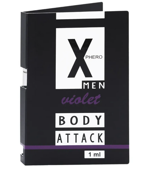 Парфуми з феромонами для чоловіків X phero Men Violet Body Attack, 1 ml Sex Aura
