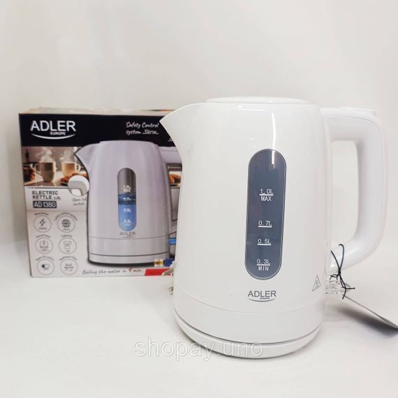 Електрочайник Adler AD 1л 2200Вт White | Зображення 6
