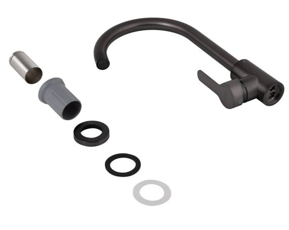 Змішувач для кухні Brinex Pure 015F U-образний Graphite BRIPUR015FGRP | Зображення 2