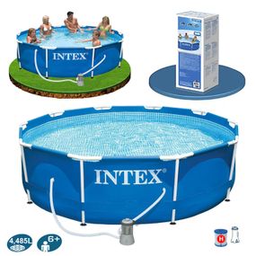 Бассейн каркасный 28202 NP Intex 305-76см, 4485л, с 230V фильтр-насосом, в коробке (6903136698018)