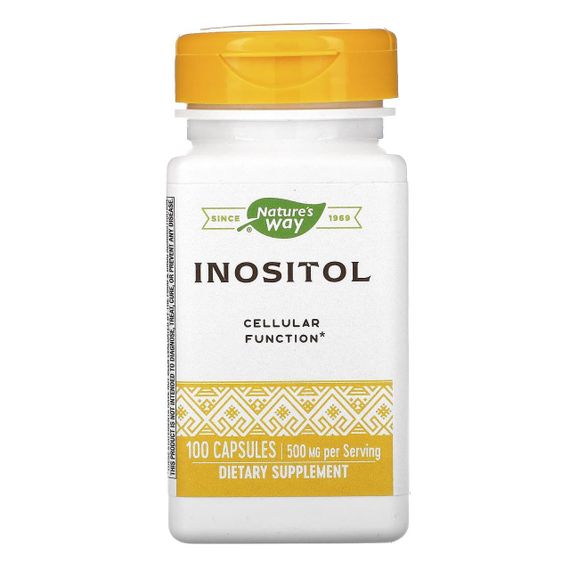 Інозітол, 1 капсулу в день, Inositol, Nature's Way, 500 мг, 100 капсул