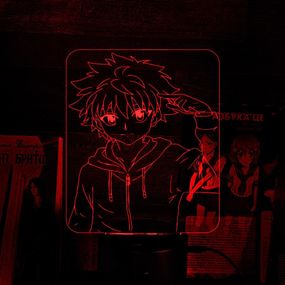 Акриловый светильник-ночник Киллуа Золдик красный tty-n000473