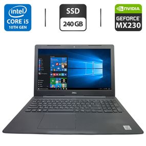 Ноутбук Dell Inspiron 3593 / 15.6" (1920x1080) TN / Intel Core i5-1035G1 (4 (8) ядра по 1.0 - 3.6 GHz) / 8 GB DDR4 / 240 GB SSD / nVidia GeForce MX230, 2 GB GDDR5, 64-bit / WebCam б/в