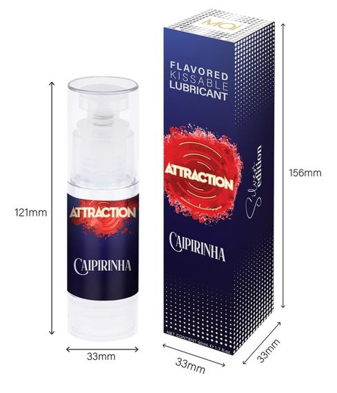 Оральний лубрикант на водній основі з ароматом кайпірінья Mai - Attraction Flavored Kissable Lubrikant Caipirinha, 50 ml Sex Aura | Зображення 4