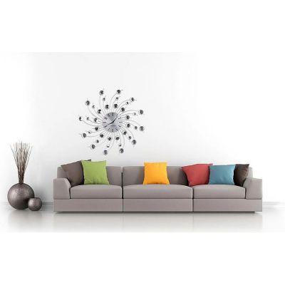 Настенные часы Esperanza Wall Clock Geneva 50 см с лучами из стали и кристаллами. (EHC004) | Зображення 2