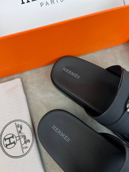 Сланці Hermes Jackson noir чоловічі чорні ob418 | Зображення 6