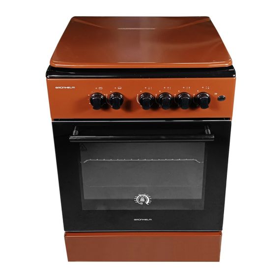 Плита газова коричнево-чорна Grunhelm G4FM6612BRB | Зображення 1