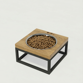 Миска на подставке для кошек и маленьких собак Hollky Base Solo S (1 × 0,45 л) Solo S-18187-GRNT