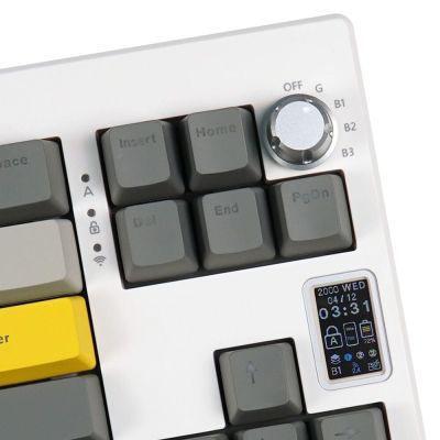 Клавиатура Epomaker Shadow-X 70 Mulan Switch Hot-Swap LCD Screen RGB Wireless/Bluetooth/USB UA White (SHX-W-M) | Зображення 8