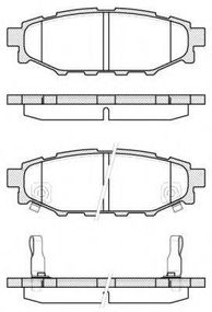 Колодка гальм. диск. SUBARU LEGACY 2.0 2.5 03-, OUTBACK 2.5 03- задн. (вир-во REMSA) REMSA 113612 на SUBARU FORESTER (SH)