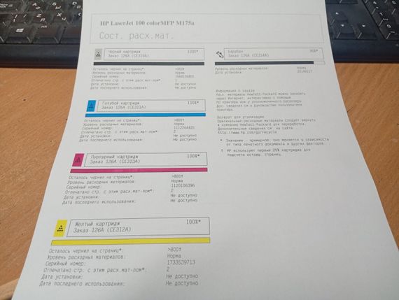 МФУ Б-класс HP Color LaserJet Pro 100 M175a / Лазерная цветная печать / 600x600 dpi / A4 / 16 стр/мин / USB 2.0 б/у | Зображення 2