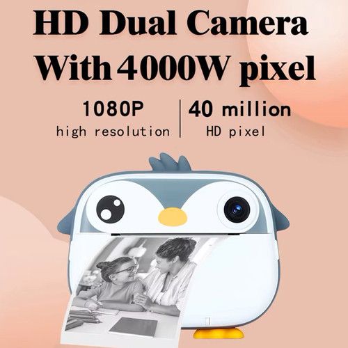 Детский фотоаппарат kids camera, Детский фотоаппарат с термопечатью и видеозаписью UE-27 | Зображення 4
