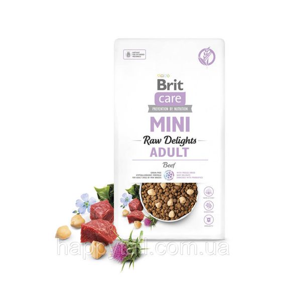 Беззерновий корм Brit Care Mini Raw Delights Beef для собак малих порід, яловичина та ліофілізоване м'ясо, 2 кг | Зображення 3