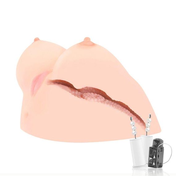 Мастурбатор Kokos Juilana Breast 2WayPlus с вибрацией и массажем | Зображення 4