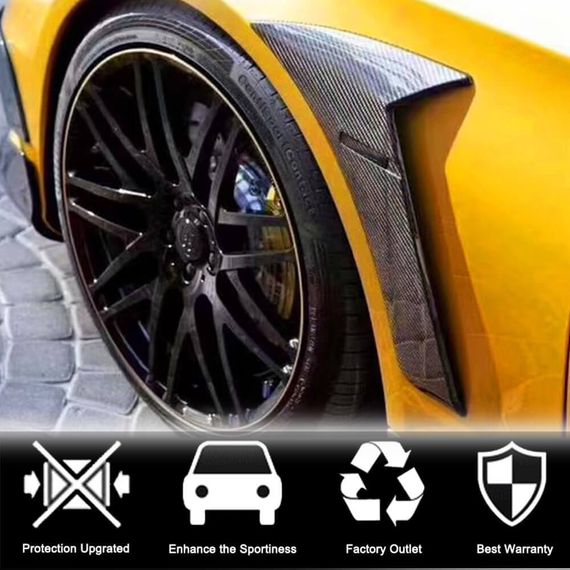 Накладки на передні крила (для 2014-2017, Карбон) для Mercedes S-сlass W222 рр | Зображення 3