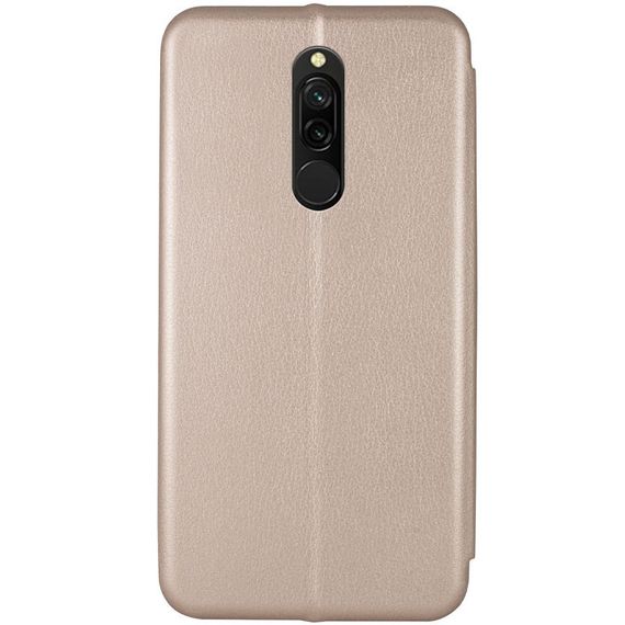 Шкіряний чохол-книжка Classy для Xiaomi Redmi 8 Золотий | Зображення 1