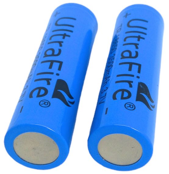 Акумулятор високострумовий комплект 2 штуки 18650 3.7 V 3500 mAh батарея літій-іонна Li-Ion UltraFire | Зображення 4