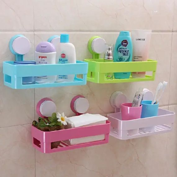 Настінна підставка для мила губки шампуні на присосках LY-571 | Зображення 5