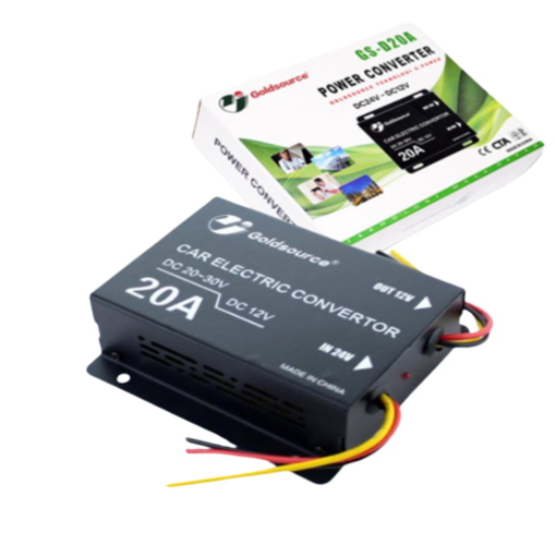 Портативний автомобільний інвертор перетворювач з 24-12 V з індикатором роботи розрахований на видачу 20А UKC DC/DC 240W чорний (3387_424)