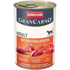 Вологий корм для дорослих собак Animonda GranCarno Original Adult серця птиці 400 г (4017721828024)