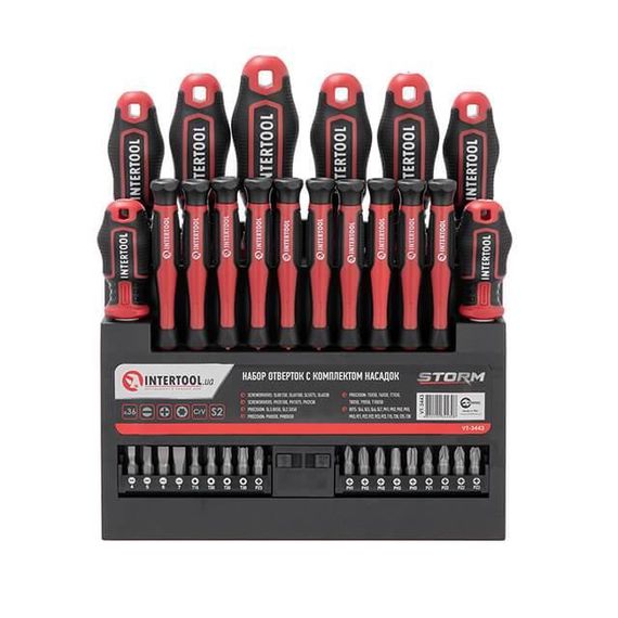 Набір викруток з комплектом насадок 36 од., STORM INTERTOOL VT-3443 | Зображення 1